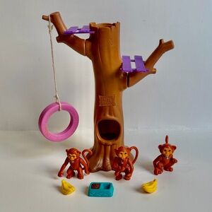 1992 Littlest Pet Shop-Magic Monkeys with Treehouse COMPLETE with broken branch
